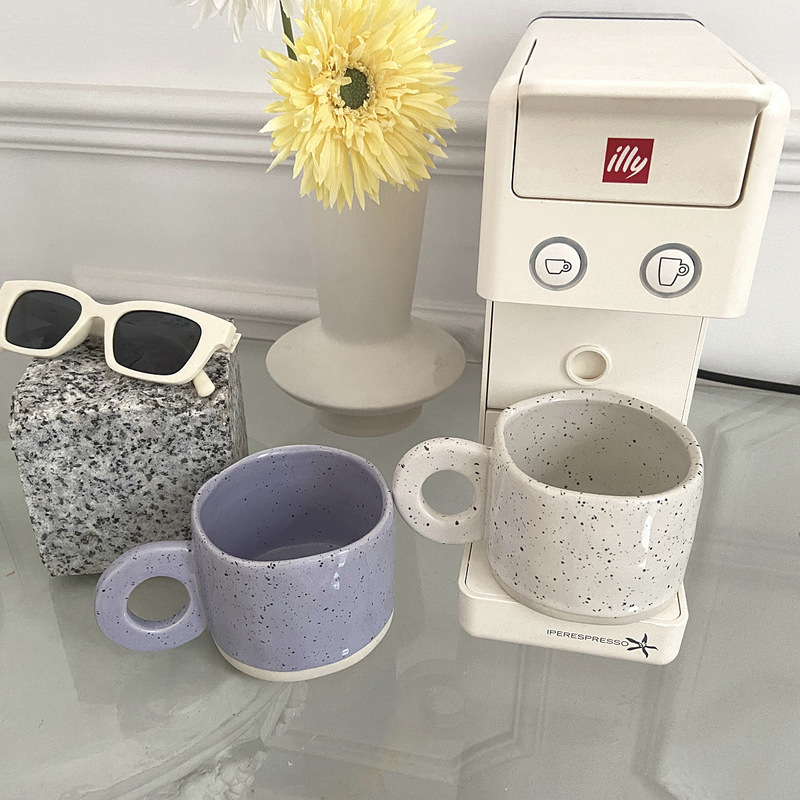 Wholesale splash ink niche non-specification ceramic mug breakfast milk coffee cup any shape style can be set