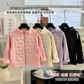 儿童棉服外套二棉男童女童内搭秋冬新款轻薄校服神器休闲上衣