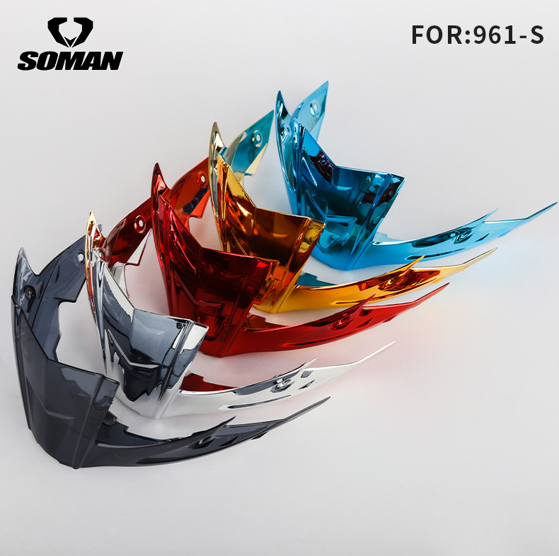 Motorcycle Helmet Sm961 Helmet Tail Fin Suitable for Sm961-S Helmet Accessories Personalized Matchinging Accessories Tail Fin
