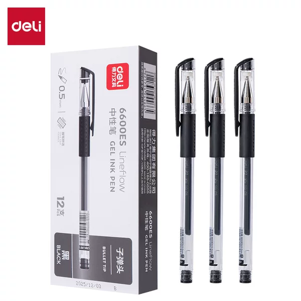 6600ES Gel Pen 0.5mm Bullet Tip (Black) (piece)