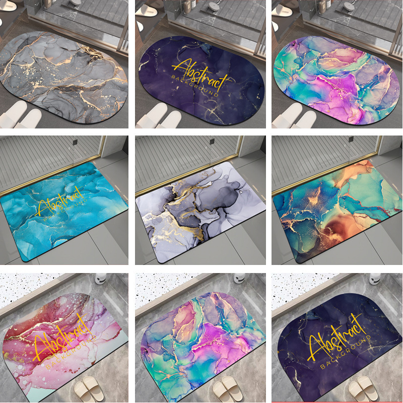 One-Piece Drop-Shipping Soft Absorbent Mat Bathroom Floor Mat Toilet Entrance Door Mat Modern Simple One-Piece Drop-Shipping Soft Absorbent Mat Bathroom Floor Mat Toilet Entrance Door Mat Modern Simple