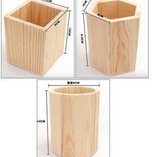 Wholesale Wooden Pen Holder Kidsren's Handmade DIY Painted Pen Holder Clay Snowflake Mud Pen Holder Preschool Education Wooden White Embryo