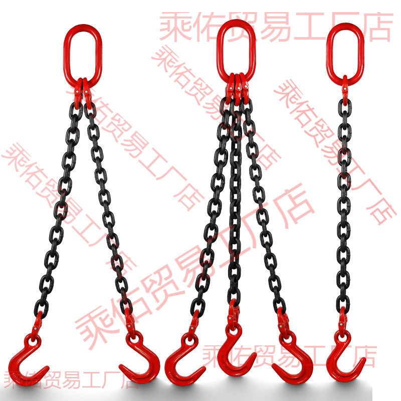 起重链条吊索具吊环吊钩挂钩吊具铁链条吊链行车L吊车G80锰垒德株
