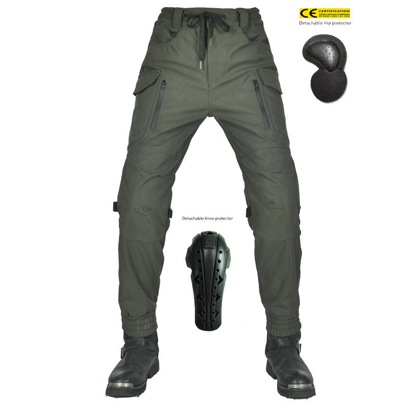 VOLERO motocicleta montar pantalones impermeable a prueba de viento transpirable elástico cintura alta motocicleta anti-caída pantalones alargados equipo de protección