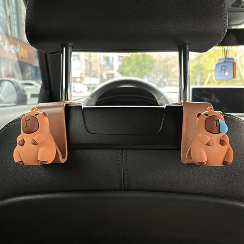 Cabi Barra Carpincho nariz tortuga gancho para coche respaldo del asiento accesorios para coche almacenamiento lindo gancho multifunción