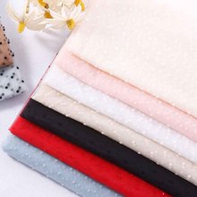 QQ点子植绒针织网纱锦纶面料 现货 童装婚纱礼服布料