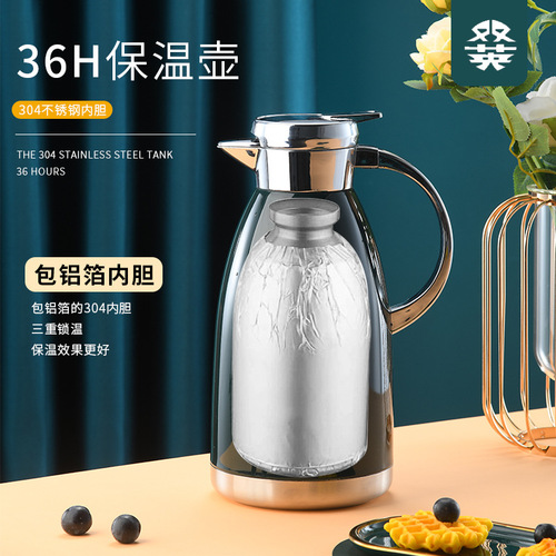 304 stainless steel thermos pot, large capacity vacuum European Roman pot, portable coffee pot, thermos bottle, household kettle