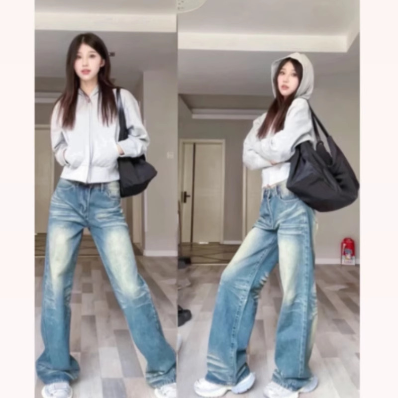 灰色短款卫衣外套女款2025春秋季新款小个子韩系穿搭正肩运动上衣|undefined