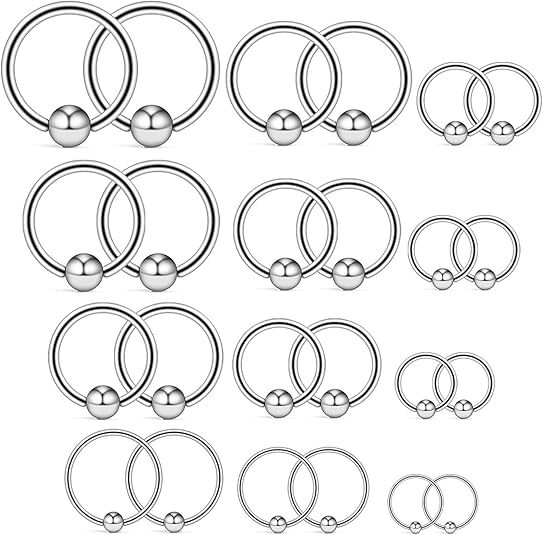 Stainless Steel Bead Cock Ring Set, 6 Sizes 2.5-4.0 cm, Manual Foreskin Restraint Rings — detail image 10