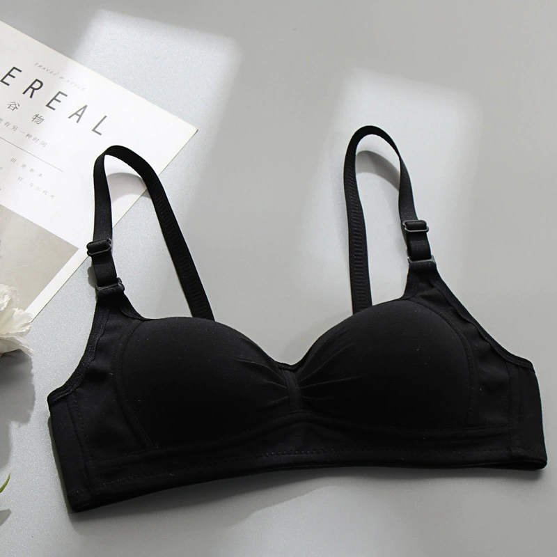 Underwear, wireless bra, cotton thin push up bra, for students