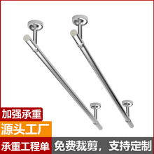 201不锈钢晾衣杆加厚固定式阳台顶装晾衣杠衣帽间衣柜内挂衣杆架
