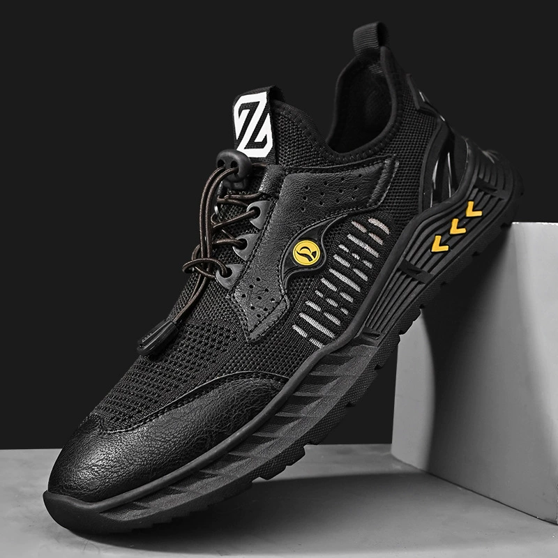 Sports summer casual footwear for leisure, trend non-slip breathable low shoes, Korean style