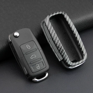 Suitable for Volkswagen car key case carbon fiber golf 6 three-key new Bora Volkswagen protective cover