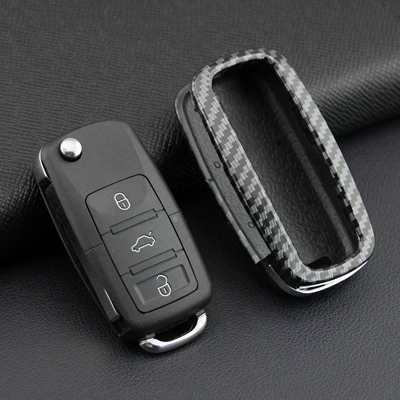 Volkswagen Karbon Fiber Açar Qabı, Golf 6 Üç Düyməli Yeni Bora