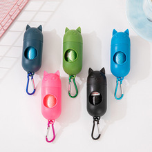 新猫耳垃圾袋分配器猫咪狗狗拾便袋专利新品宠物垃圾袋收纳盒工厂