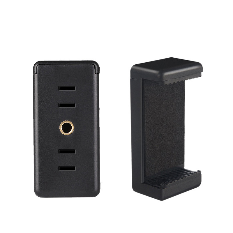 Mobile phone live broadcast bracket accessories flat clip 1/4 interface multi-position clip rotating E-shaped entrainment hole telescopic clip