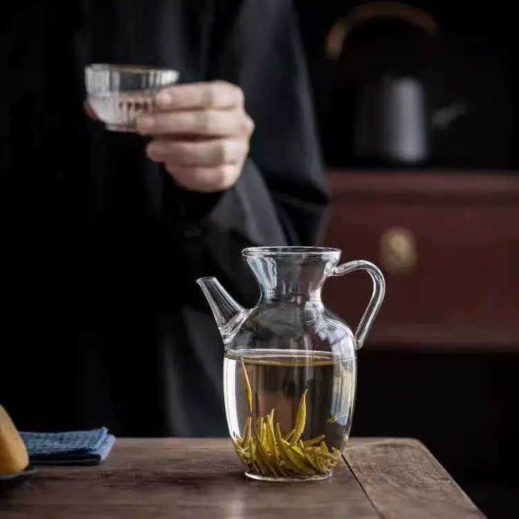 透明仿宋玻璃茶壶泡茶壶高硼硅玻璃茶具小号泡茶冷水壶泡茶器公杯