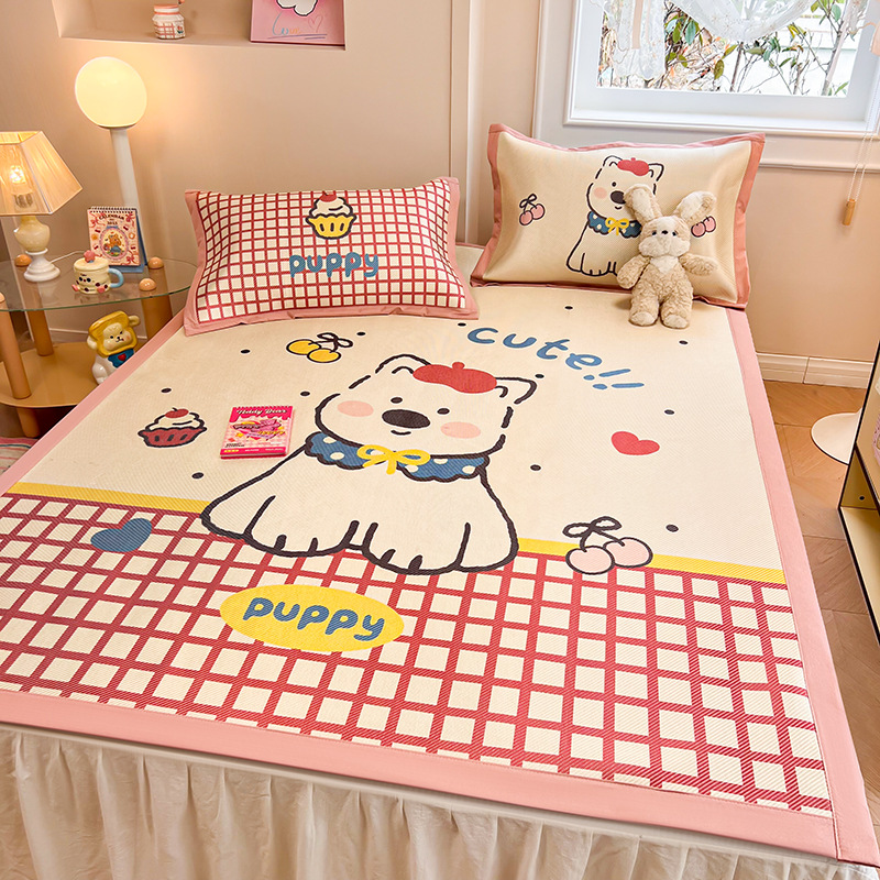 Dibujos animados 2025 nuevo tipo A nivel materno e infantil de verano de seda de hielo dormitorio de alfombra suave individual se puede lavar a máquina verano a