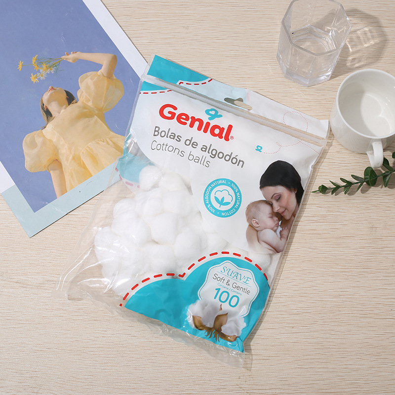 En stock suministro de color bola de algodón cosmética suave absorbente suave cómodo no emocionante multi-especificación bola de algodón cosmética