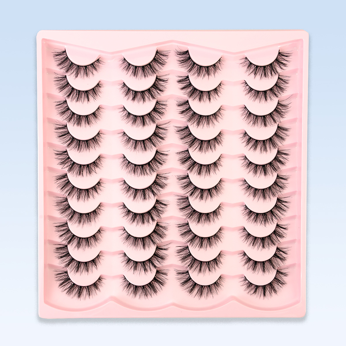 Gran capacidad de comercio exterior de Europa y los Estados Unidos una sola pieza de pestañas falsas tridimensionales curvas naturales cortas auto-injerto a pestañas peludas