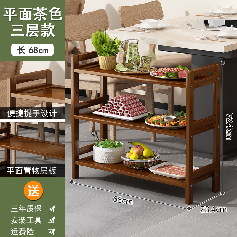 Estantes de almacenamiento de madera de bambú estantería de comestibles simple multicapa estantería de hortales estantería de sala de estar doméstica