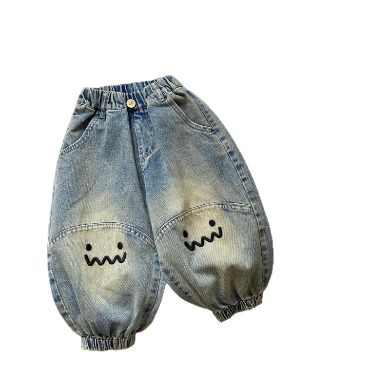 Nuevos pantalones de primavera para niños, pantalones de primavera y otoño para niños pequeños y medianos, pantalones largos coreanos para niños y niñas, pantalones casuales universales