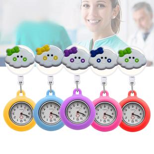 Amazon Cloud Two Series Wall Watch Patch Xiyin Student Exam Pocket Watch Chest Watch Cartoon Cute Silicone Medical Care