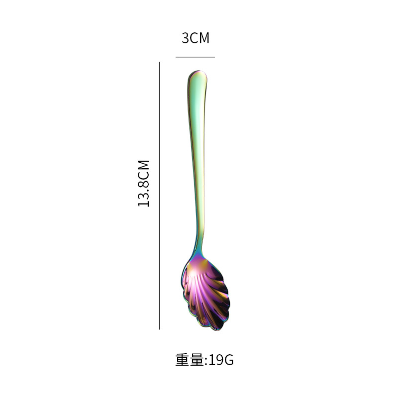 컬러풀 쉘 스푼(맨몸 손잡이)