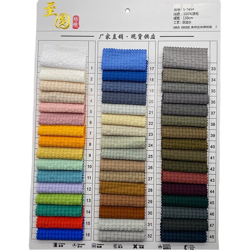 Tela de poliéster alta elástico T800 burbuja Plaid en relieve sombrero impermeable vestido rompevientos pantalones cortos ropa tela