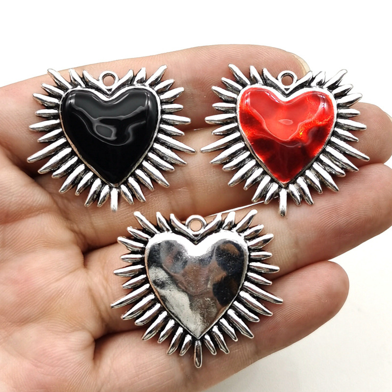9g Weight Pendant Jewelry Making Type 1 Piece Alloy Heart Shape Pendant
