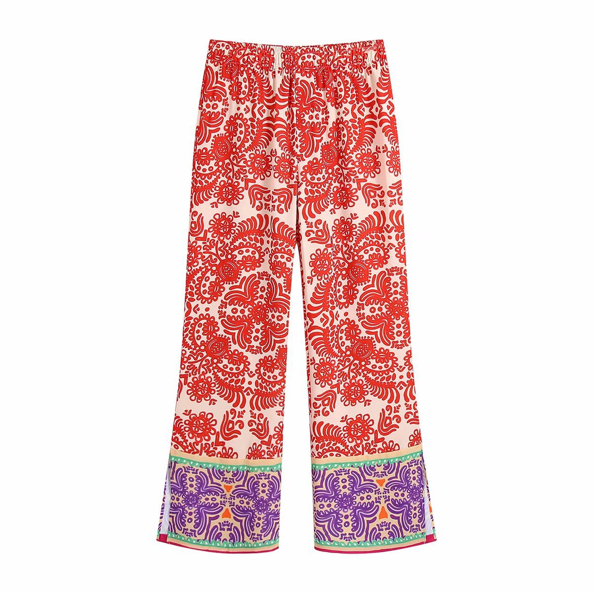 retro Printed Pants Nihaostyles wholesale clothing vendor NSAM75626