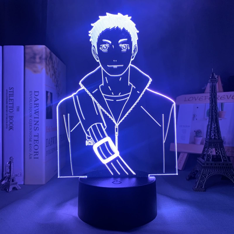 Акриловая ночная LED-лампа с волейболом, минифигура, 3D, подарок на день рождения