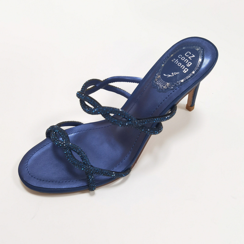 2026 New Style Rhinestone Braided Strap Sandals for Women, Thin Heel Fairy Open-Toe Sexy High-Heeled Slippers for Women to Wear Outside 2026 New Style Rhinestone Braided Strap Sandals for Women, Thin Heel Fairy Open-Toe Sexy High-Heeled Slippers for Women to Wear Outside