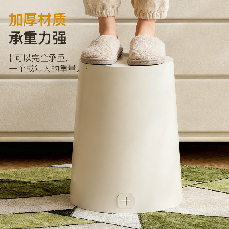 Trash Can Household 2025 New Style Living Room Bedroom Kitchen Toilet Bathroom Large Capacity Dormitory Office Paper Basket