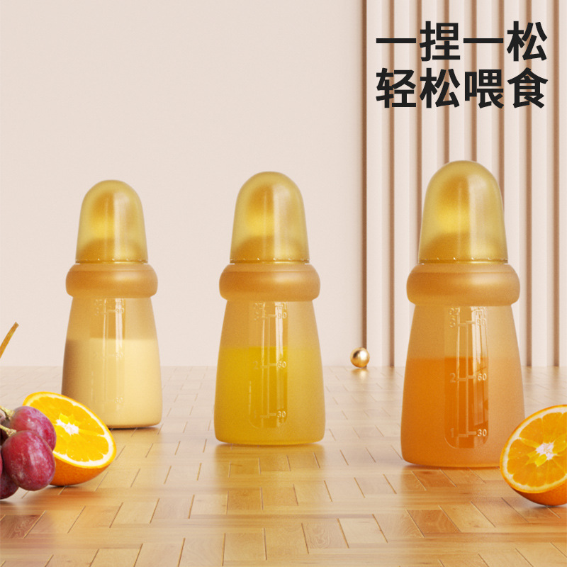 Baby Food Supplementation Spoon Squeeze Feeding Rice Paste Spoon Silicone Soft Spoon Baby Food Supplementation Tool Rice Feeding Artifact