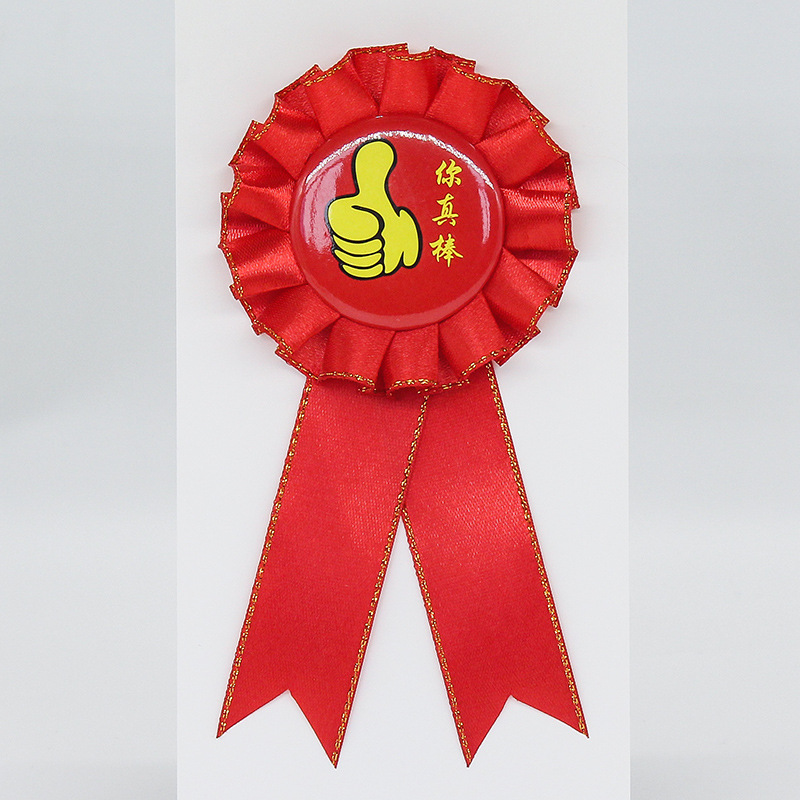 Fabricantes al por mayor cinta insignia festival creativo jardín de infantes flores pectoral insignia de estaño fiesta al por mayor