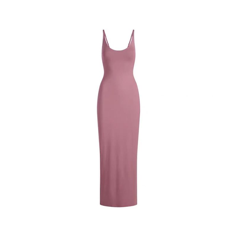 SKIMS ラウンドネックサスペンダーワンピース ロングスカート SMOOTH LAYERS SCOOP NECK LONG|undefined
