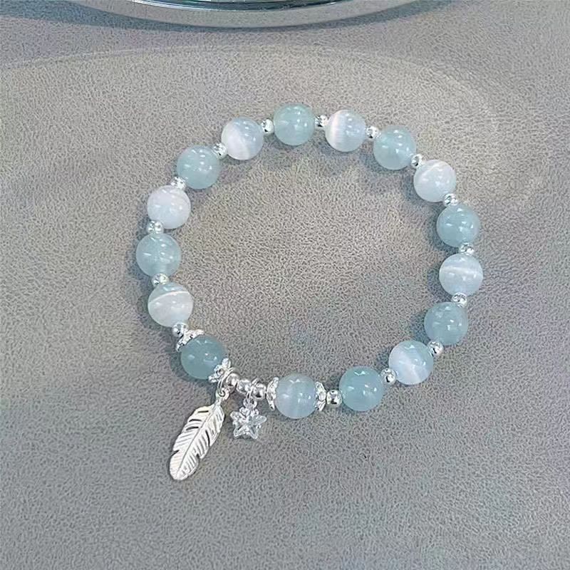 Aquamarine + blue chalcedony full copper model