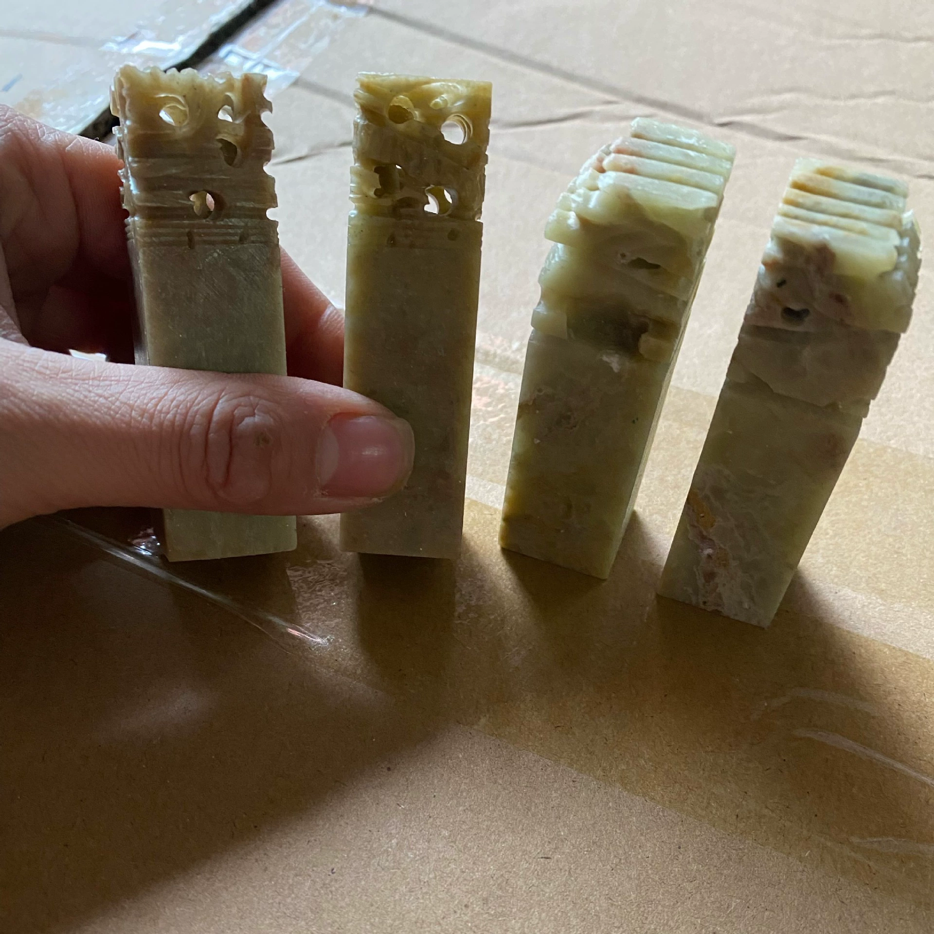 Печатка для практики, 2×2×7 см, дракон и феникс, лев