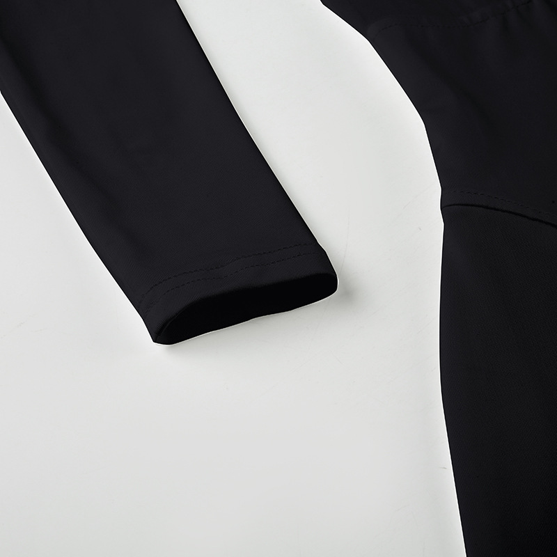 Street Sexy Casual Mesh Stitching One Piece Short Half Turtleneck Sexy Tight Long Sleeve Narrow Jumpsuit Women