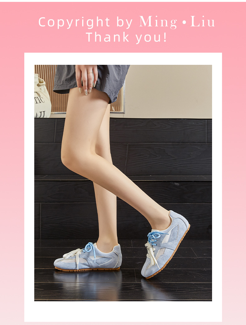 Women's Retro German Training Shoes Grass Pigskin Insoles Summer Casual Versatile Genuine Leather_vogvips.com