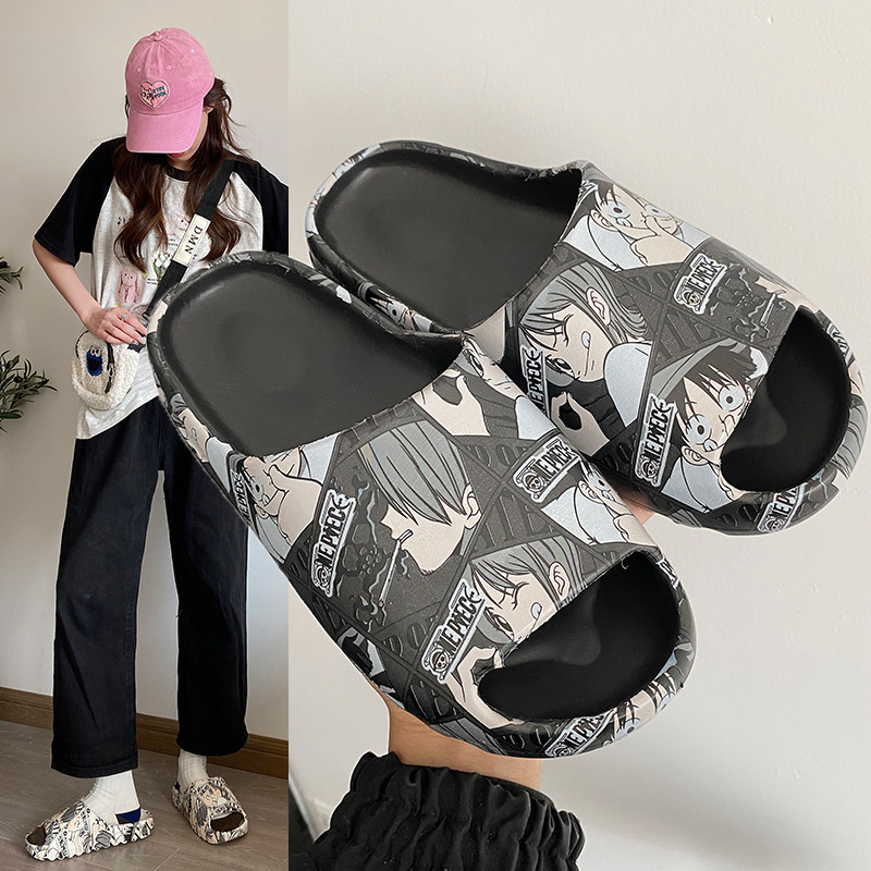 EVA海賊王拖鞋男夏季外出時尚室外厚底外穿防滑一字拖男士涼拖鞋