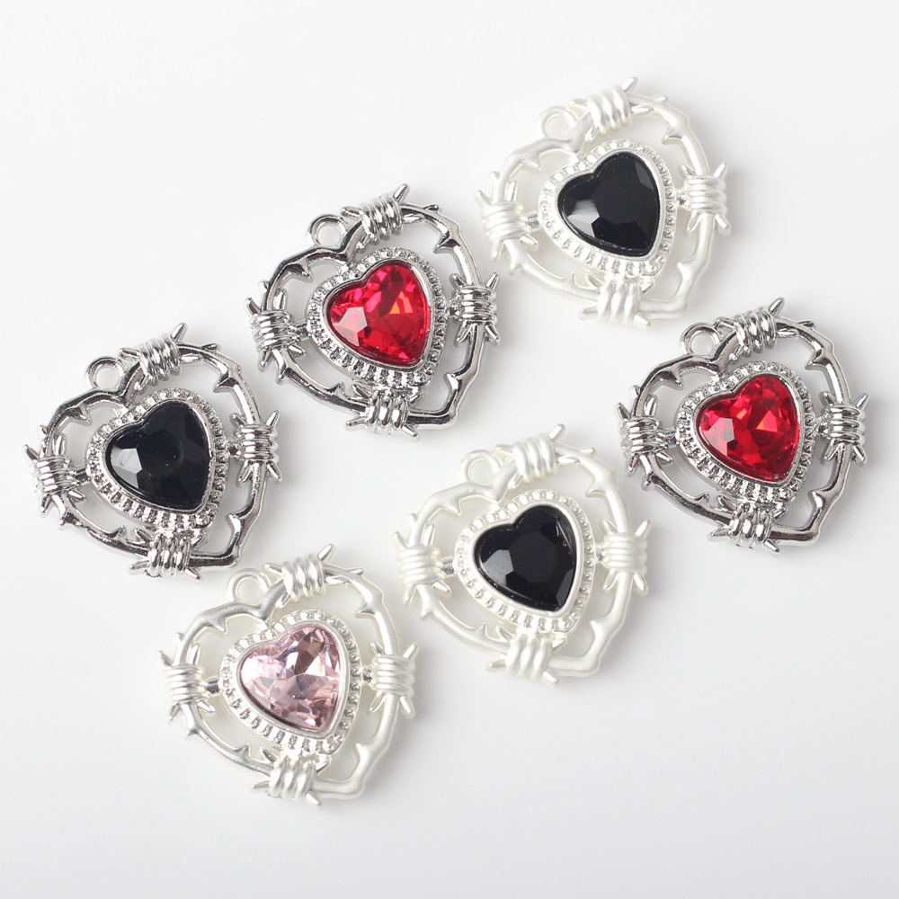 10 Pcs/package Ig Style Sweet Heart Shape Alloy Enamel Inlay Jewelry Accessories display picture 6
