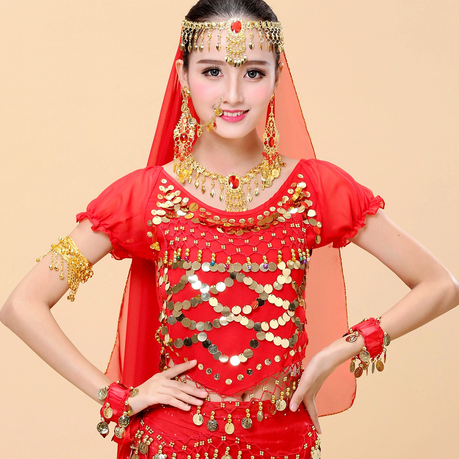 Головные уборы для танца живота Марлевые головные уборы оптом Аксессуары для индийских танцев Головные уборы Марля Подсолнух Брови Головная цепь