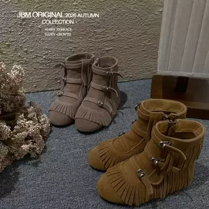 Martens осенние детские ретро джинсовые замшевые короткие сапоги сезон осень 2026 тренд сезона европейский стиль