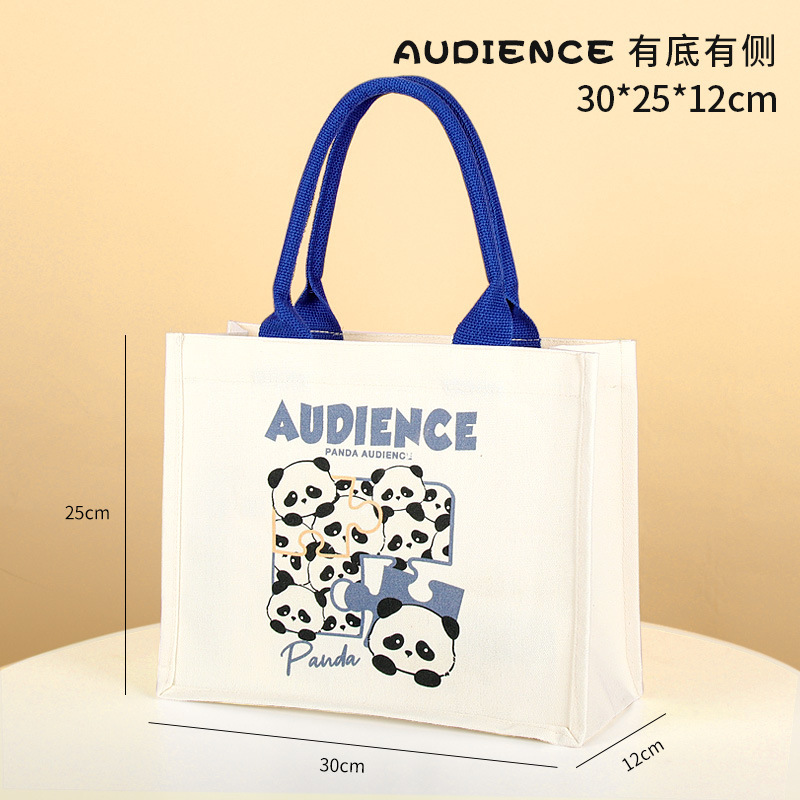 Bolsa de lona personalizada con logotipo, bolsa de lona laminada, bolsa de lona gruesa, bolsa tridimensional hecha a mano.