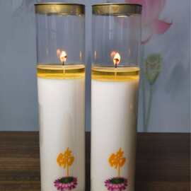 韩文蜡烛生产中可定制不同尺寸不同颜色韩国酥油灯厂家