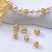 ��ɫ18K�����U�ո���6mm΢��ʯ�Ϲ����ִ�ɢ��diy��朴������