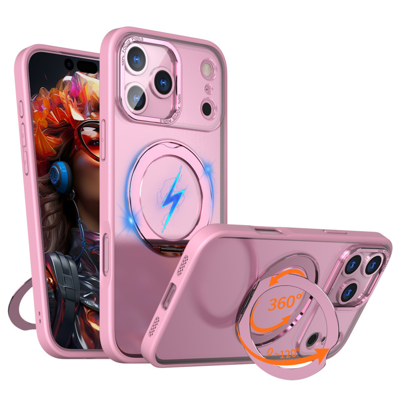 适用iPhone17Pro支点手机壳360旋转磁吸无感支架苹果16防摔保护壳|undefined