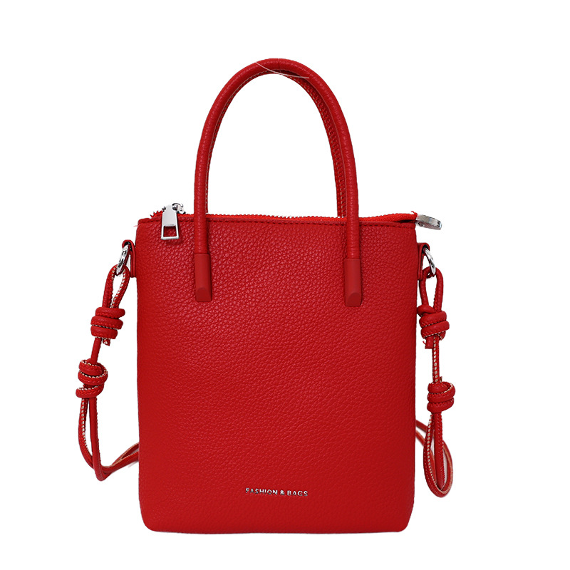 Bolsos de papas fritas de cuero suave diarios de estilo extranjero para mujeres 2026 nuevo bolso de teléfono móvil de moda simple bolso de hombro de viaje